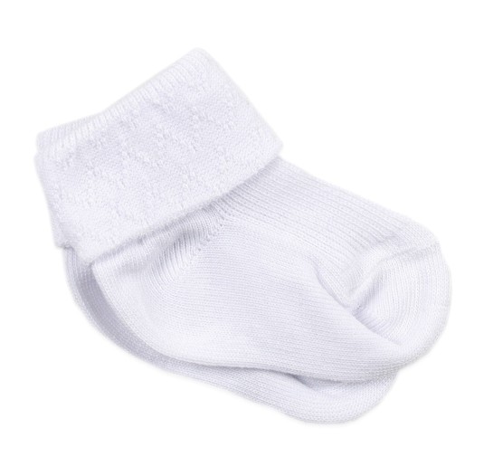 Calzini in caldo cotone con risvoltino ricamato CI4373T 2