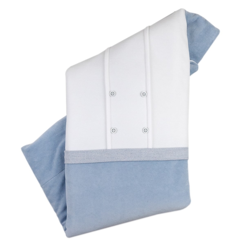 Coordinated 5 pieces baby layette chenille Le Chicche LCH2260AZ