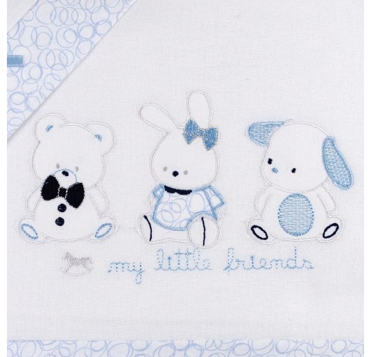 Set lenzuola flanella culla e carrozzina Mio Piccolo FLC877AZ 2