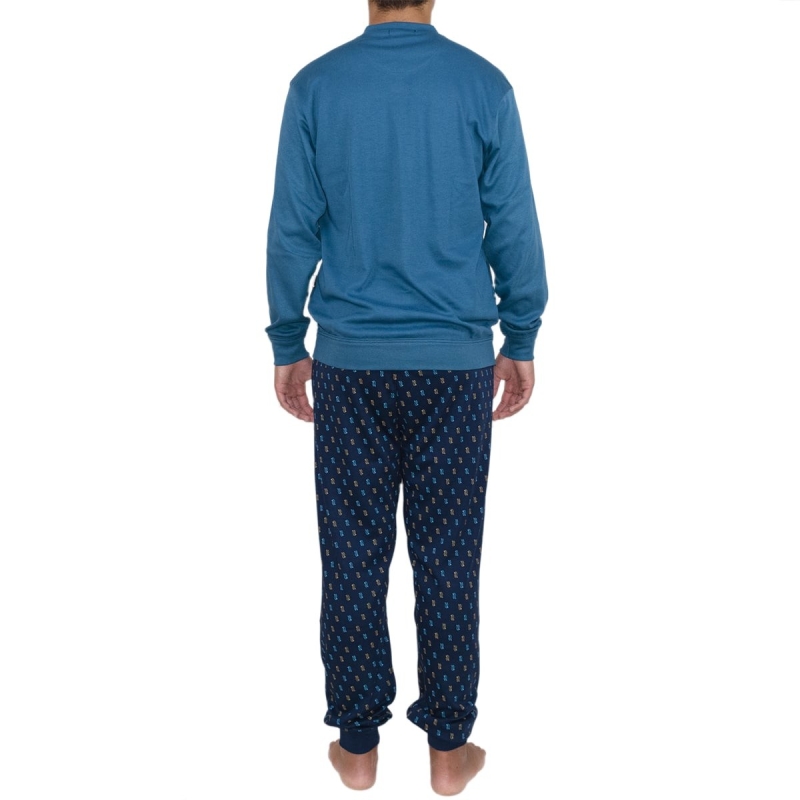 Pigiama in caldo cotone interlock by Ambizione 6724PRB