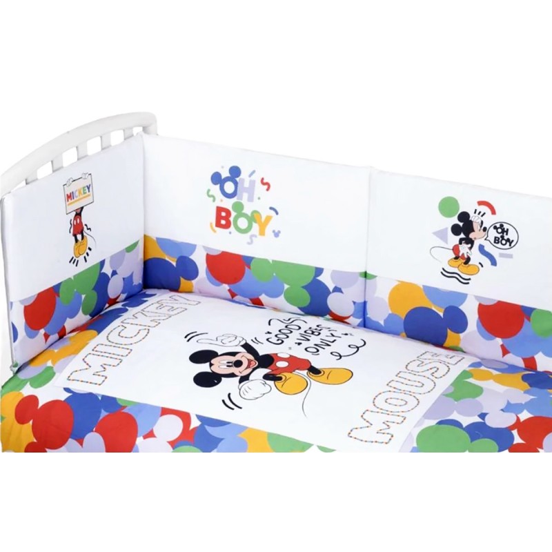 Mickey mouse cot bumper set online