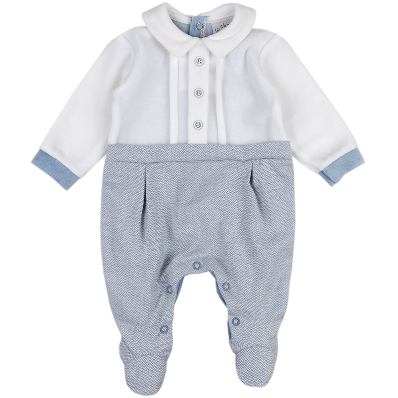 Coordinato Bauletto Corredino Neonato ciniglia Le Chicche LCH2260AZ