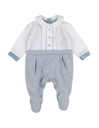 Coordinated 5 pieces baby layette chenille Le Chicche LCH2260AZ