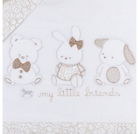Cot bed sheet set flannel 3 pieces art. FLL877TT 2
