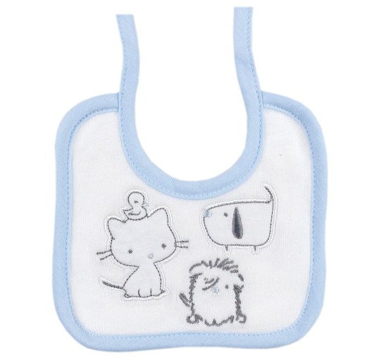 Bavaglino in ciniglia ricamato Ellepi art. AD9719B 2