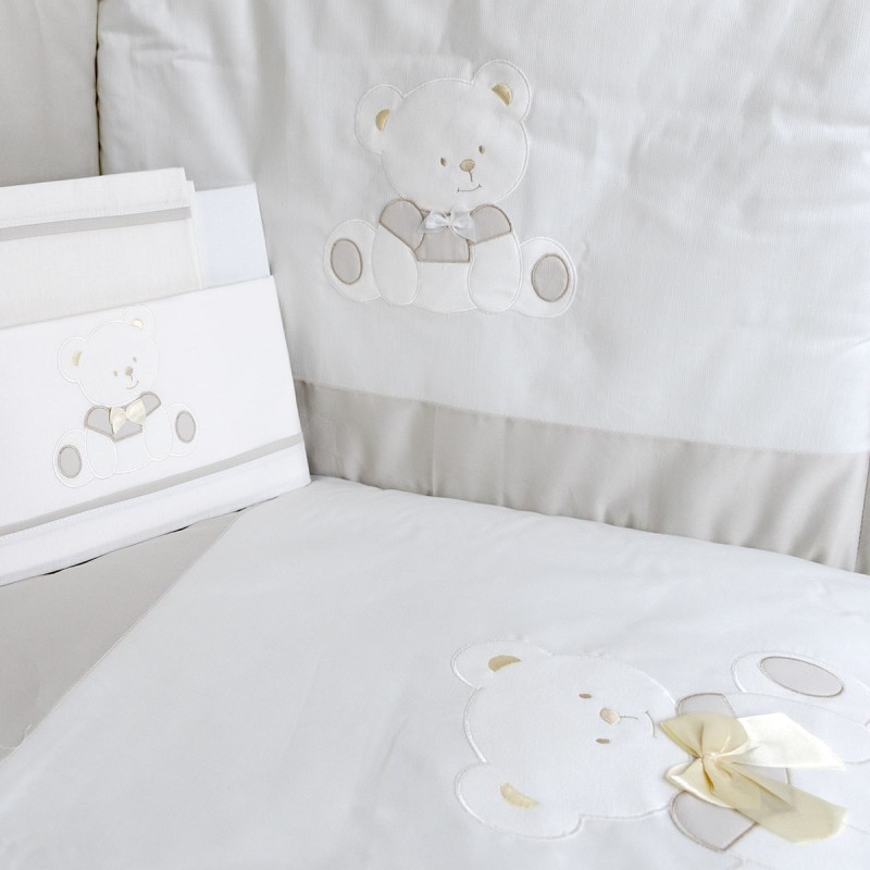 Duvet cover + cot bumper + cot bed sheets Baby Bear