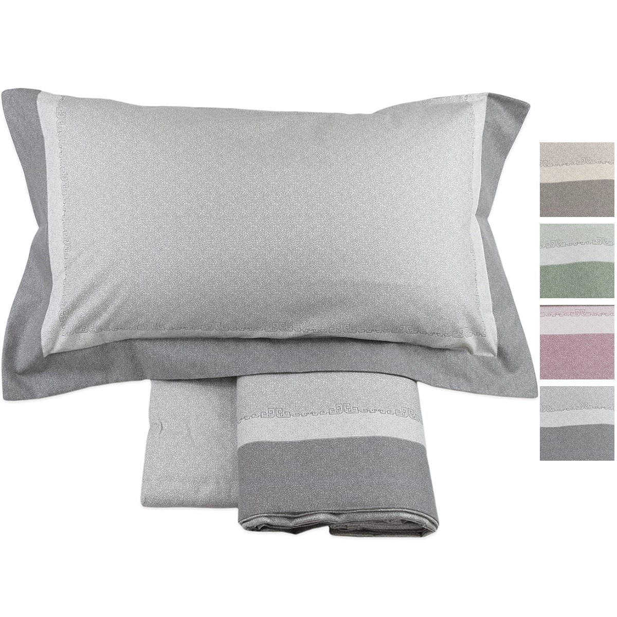 Lenzuola In Flanella Di Cotone Spazzolato GC GAVENO CAVAILIA – Letto Matrimoniale, Viola, Con Angoli E Federe Incluse