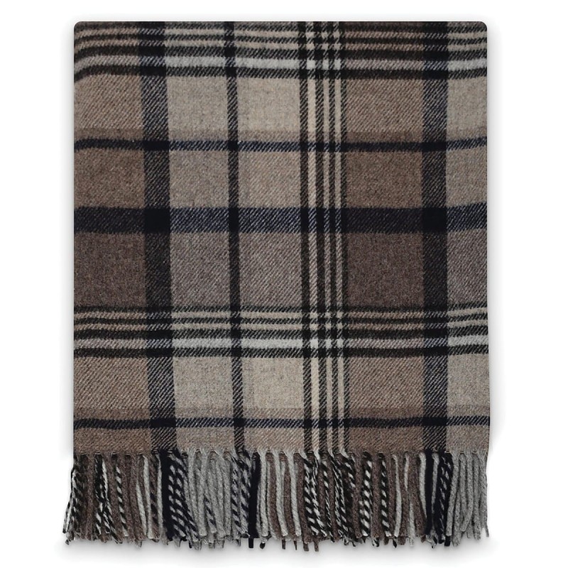 Scot - Plaid In misto Lana Merinos con frange by COCCOY 130x180cm