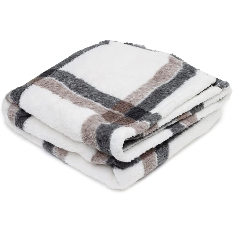 Zurigo - plaid in pile con borsa in feltro 130x160 cm