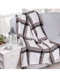 Zurigo - plaid in pile con borsa in feltro 130x160 cm