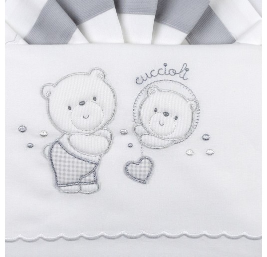 Cot bed sheet set Corredino 04271GR 2
