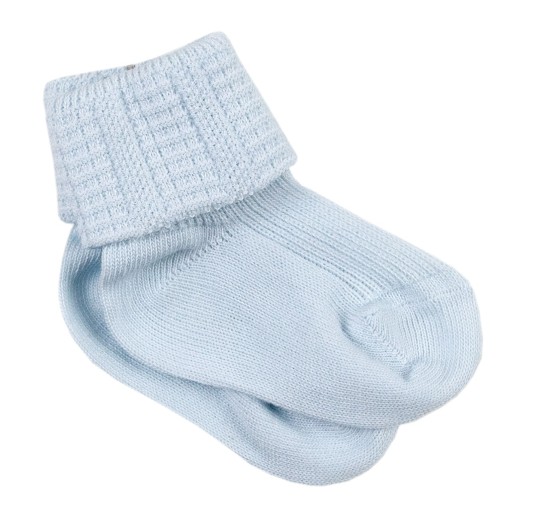 Calzini in caldo cotone con risvoltino ricamato CI4375T 2