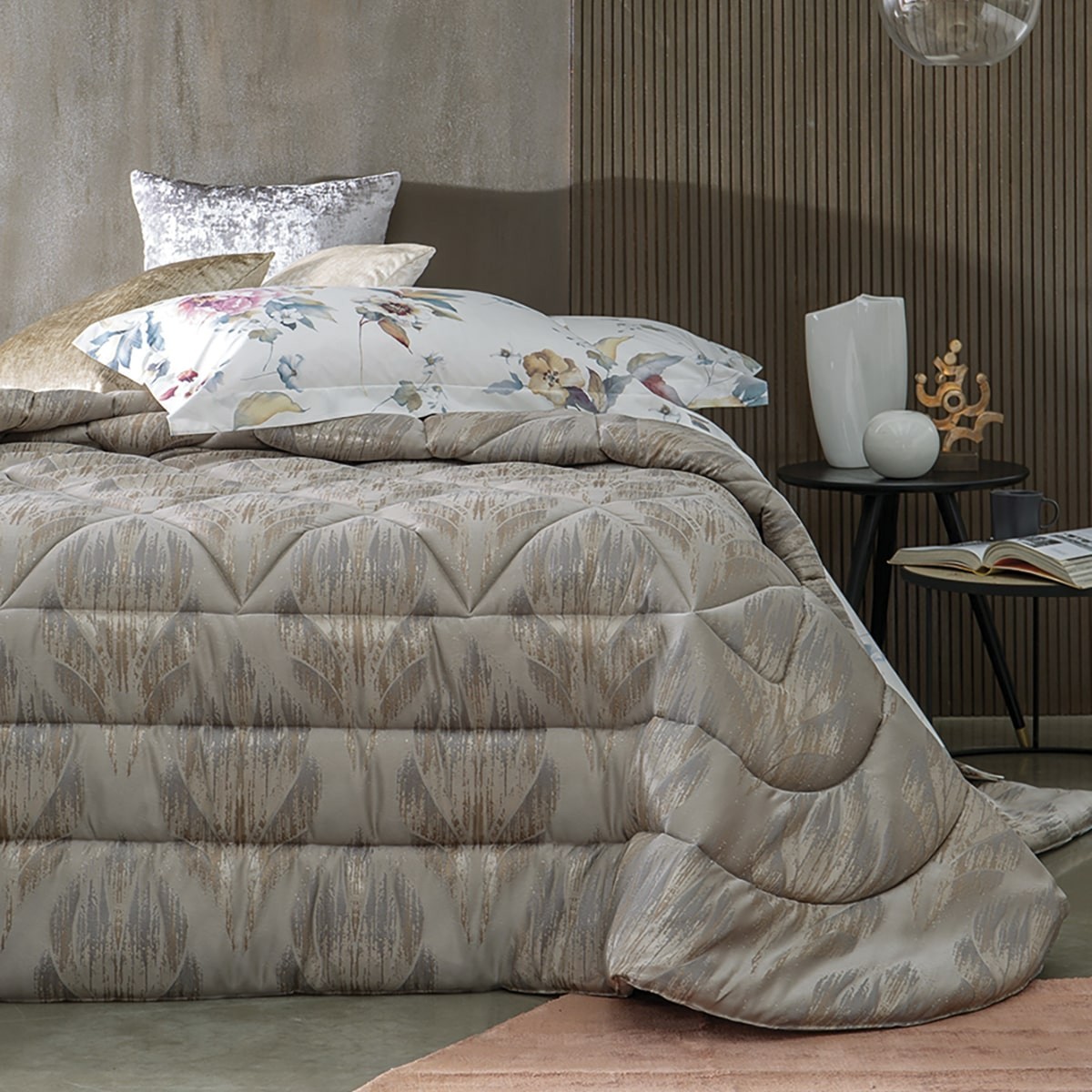 Tecla - winter quilt comforter jacquard double bed by Dondi Home