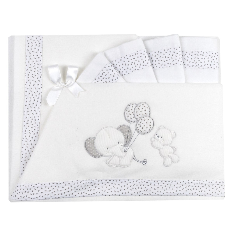 Flannel cradle bed sheet set by Fiorellino FLL88001GR