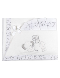 Flannel cradle bed sheet set by Fiorellino FLL88001GR