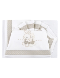 Cot bed sheet set art. 04208TT