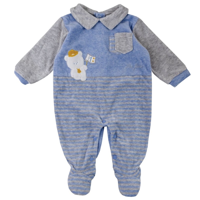 Baby boy bodysuits chenille Les Jolies LJ34427AZ