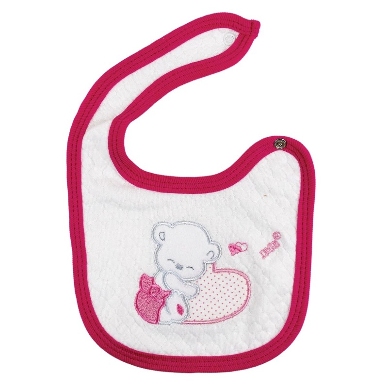 Bavetta ricamata Irge Baby con chiusura clip IR2641