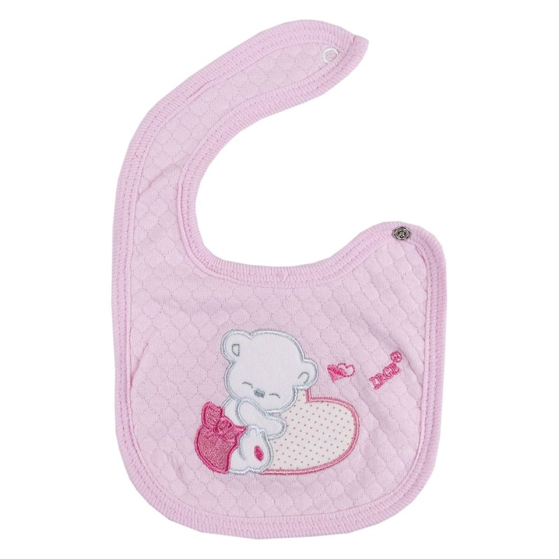 Bavetta ricamata Irge Baby con chiusura clip IR2641