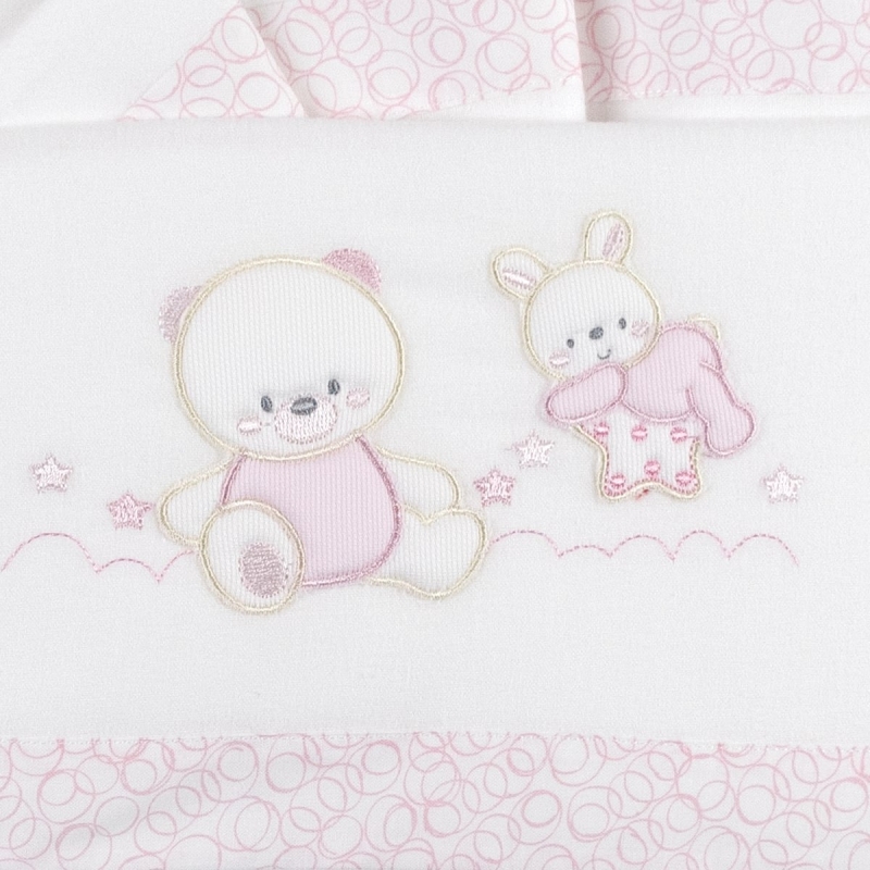 Flannel cot bed sheet set by Fiorellino FLL44006RR