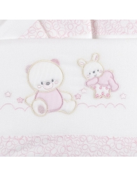 Flannel cot bed sheet set by Fiorellino FLL44006RR