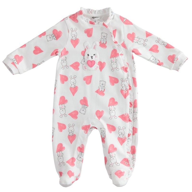 Baby onesie cotton with puppyes and hearts Mignolo Dodipetto 26303BR