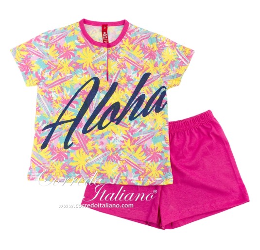 Pigiama bambina corto Bip Bip 2830FX