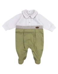 Coordinato 6 pezzi corredino neonato misto lino Teneri & Belli T153