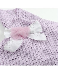 Yarn shawl blanket with bow by Stella EL4080