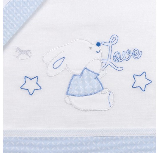 Cradle sheet set with bunny Mio Piccolo LC837AZ 2