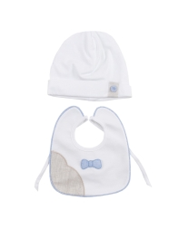 Coordinato 6 pezzi corredino neonato misto lino Teneri & Belli T157