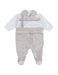 Baby boy onesie linen and cotton by Teneri & Belli TT157