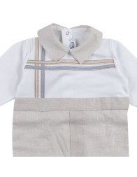 Baby boy onesie linen and cotton by Teneri & Belli TT157