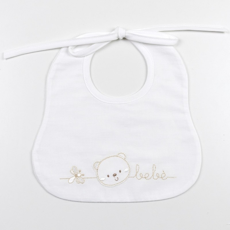 Bebe Bears - Newborn Bib embroidered pure cotton