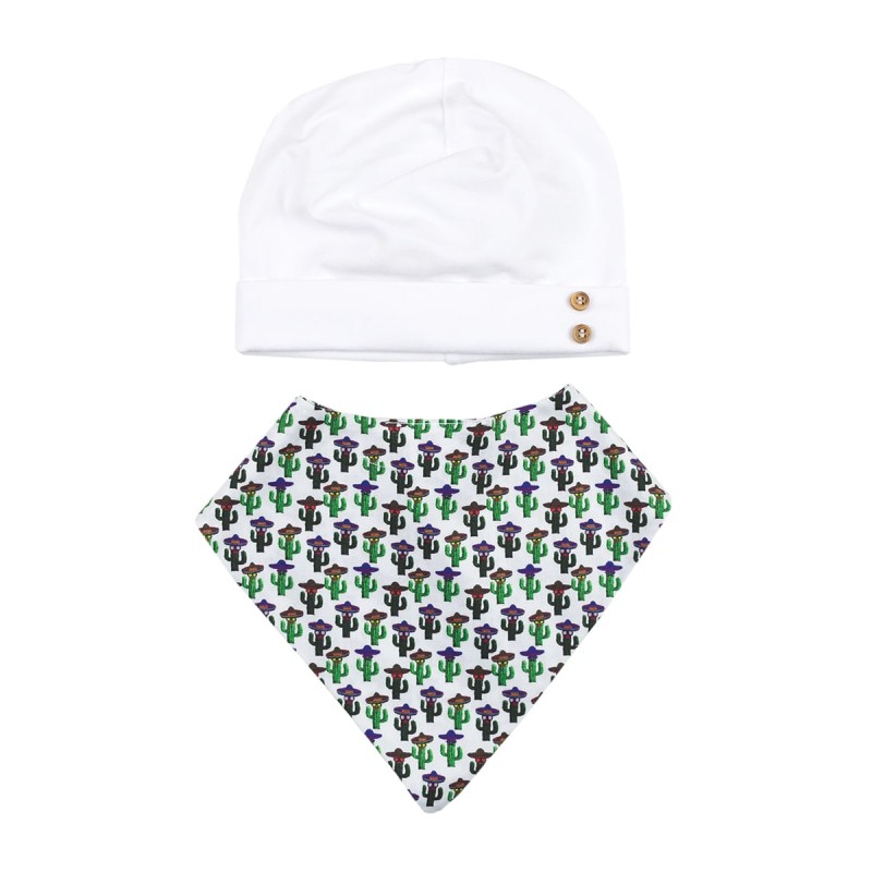 Cactus - Newborn Set Cap with Bib Klaiadi KBCM73