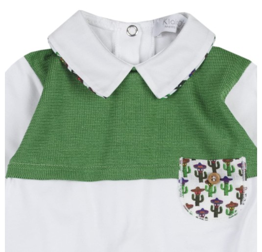 Cactus - Newborn boy onesie cotton by Klaiadi KTUM73 2