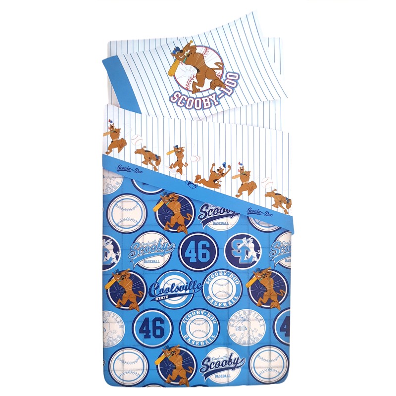 Scooby Doo Baseball - single bed quilted bedspread 12952