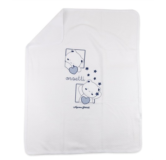 Copertina in cotone per culletta Nazareno gabrielli art. 4203BL 2