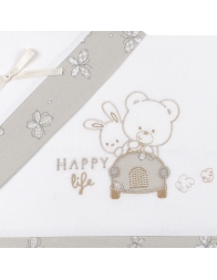 Happy Life - Cot bed sheet set by Mio Piccolo LL893PA