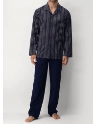 Pigiama aperto avanti Perofil cotone popeline VPRT92573MCL