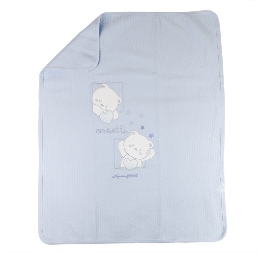 Copertina in cotone per culletta Nazareno Gabrielli NG4203AZ 2