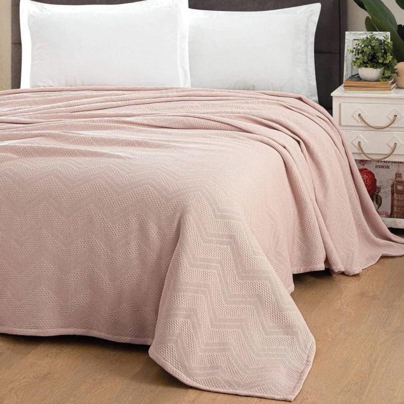 Inverso - copriletto cotone piquet zig zag by Corredo Italiano®