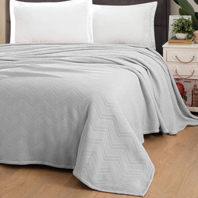 Inverso - copriletto cotone piquet zig zag by Corredo Italiano®