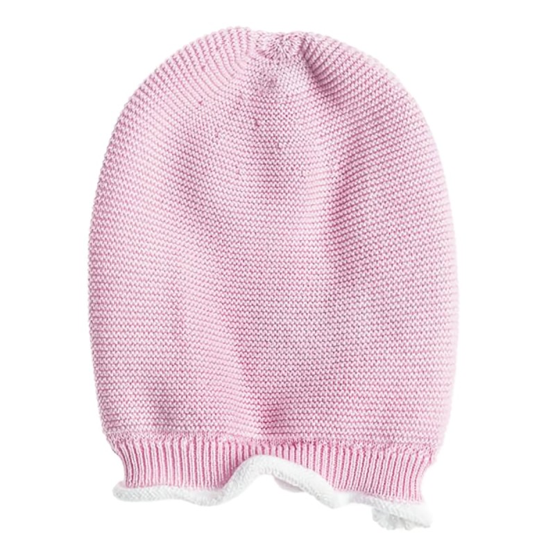 Cappellino in cotone tricot rosa by Coccode'