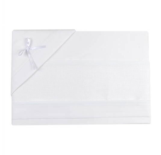 Cot bed sheet set to embroider CI1405PQB
