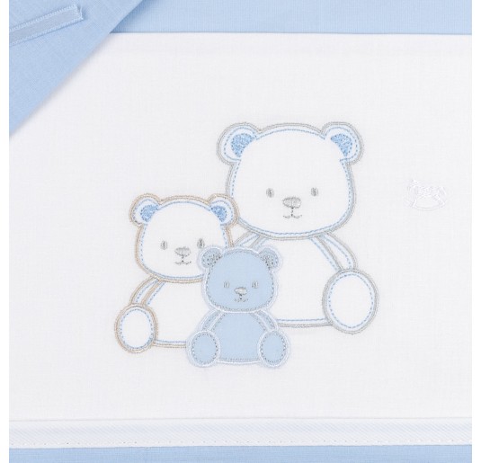 Family Bears - Cradle Pram sheet set Mio Piccolo LC896AZ 2