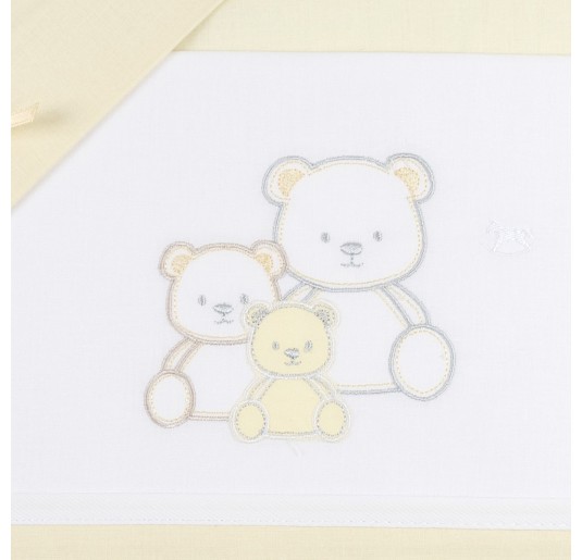 Family Bears - Cradle Pram sheet set Mio Piccolo LC896YL 2