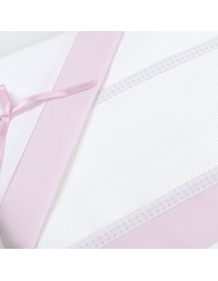 Set lenzuola per lettino con tela aida ricamabile CI1405PQR