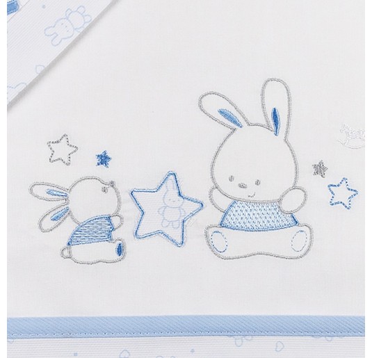 Sky Bunnies - Cradle Pram sheet set Mio Piccolo LC892AZ 2