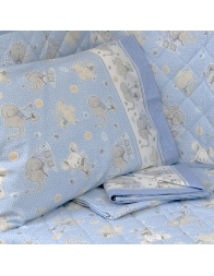 Turi Sky - set lenzuola con trapuntina leggera e paracolpi per lettino